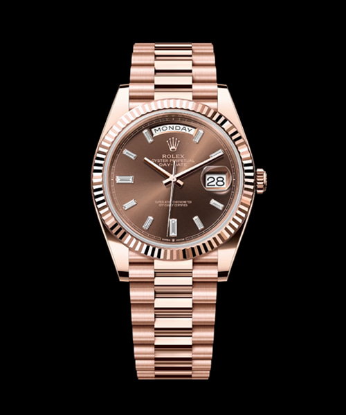 데이 데이트 (에버로즈 골드 / 초콜릿 다이얼) 40mm