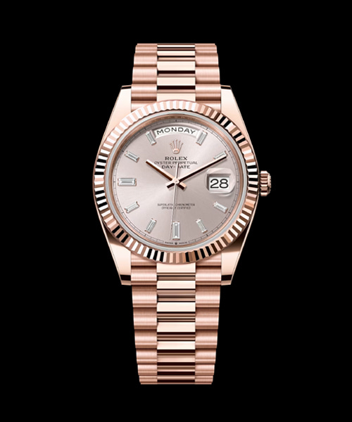 데이 데이트 (에버로즈 골드 / 실버 다이얼) 40mm
