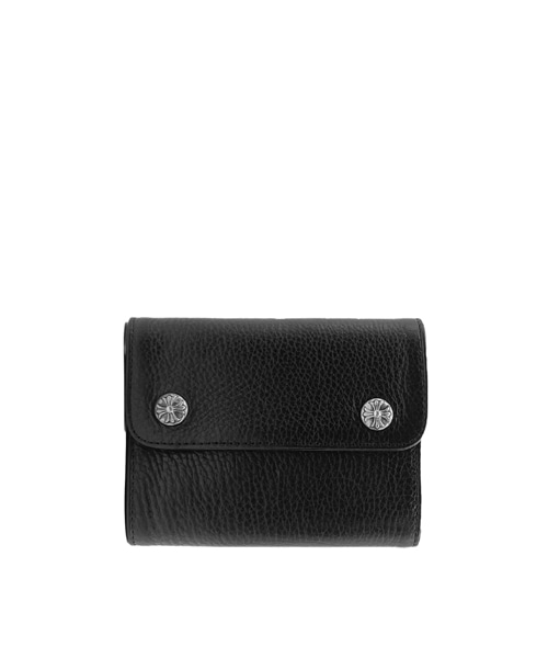 실버 버클 스크롤 3단 지갑