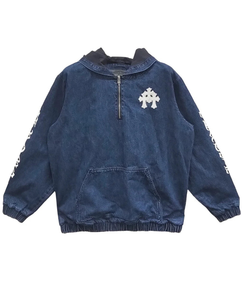 레더 세메터리 트리플 크로스 데님 쿼터 집업 자켓