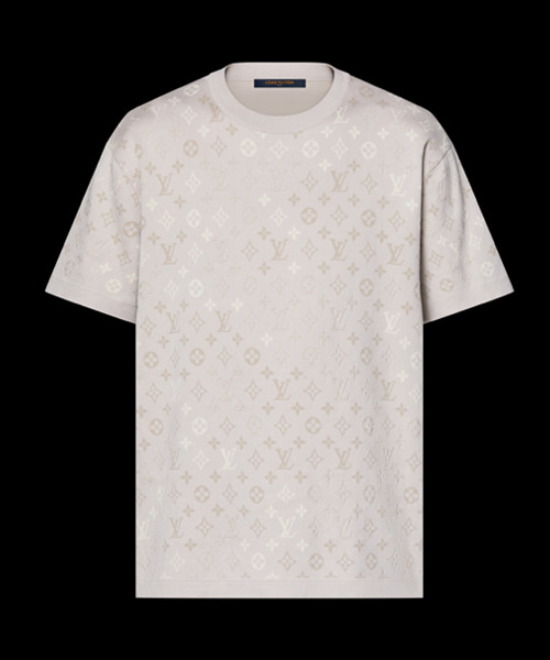 모노그램 숏 슬리브 크루넥