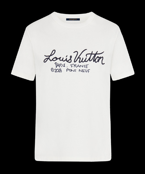 엠브로이더드 프린트 코튼 티셔츠