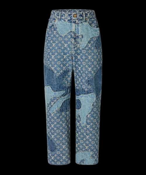 모노그램 패치워크 데님 팬츠