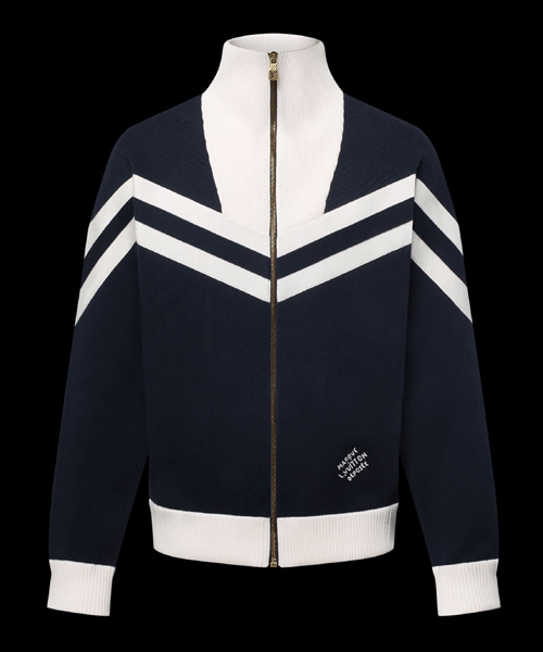 니트 코튼 세일러 블루종