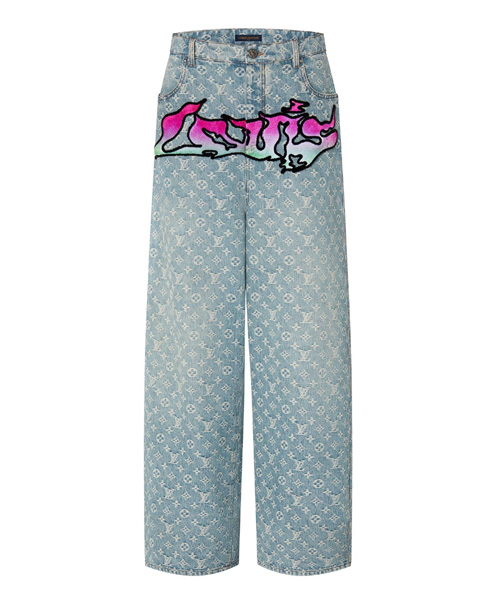 배기 데님 팬츠 인디고