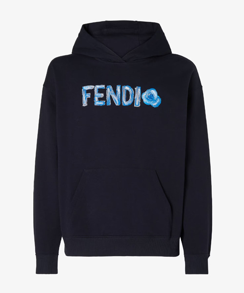 다크 블��� 코튼 스웨트셔츠