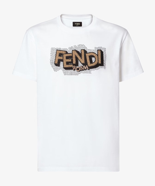 팔레나 도트 패턴 숏 슬리브 슬림핏 티셔츠