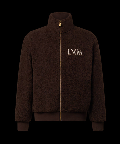 지퍼 플리스 블루종