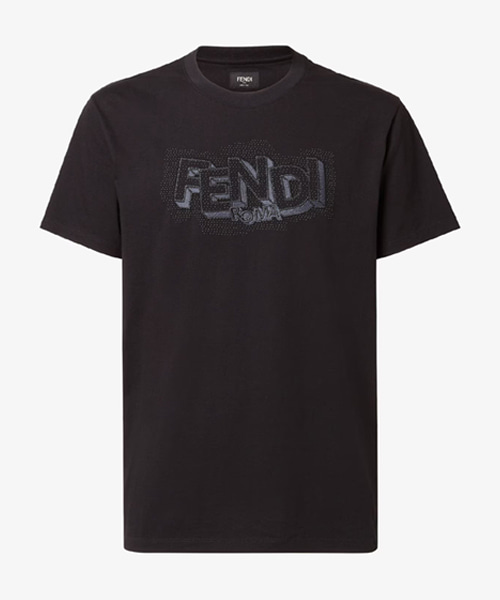 팔레나 도트 패턴 숏 슬리브 슬림핏 티셔츠