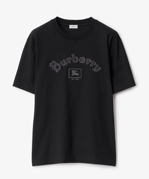 고딕 로고 코튼 티셔츠