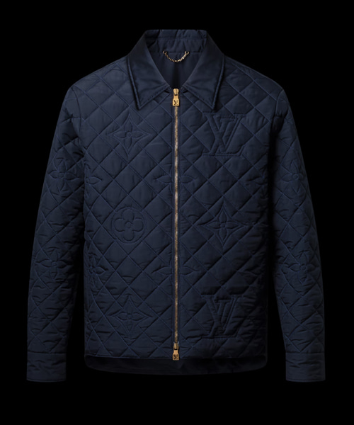 퀄팅 모노그램 오버셔츠