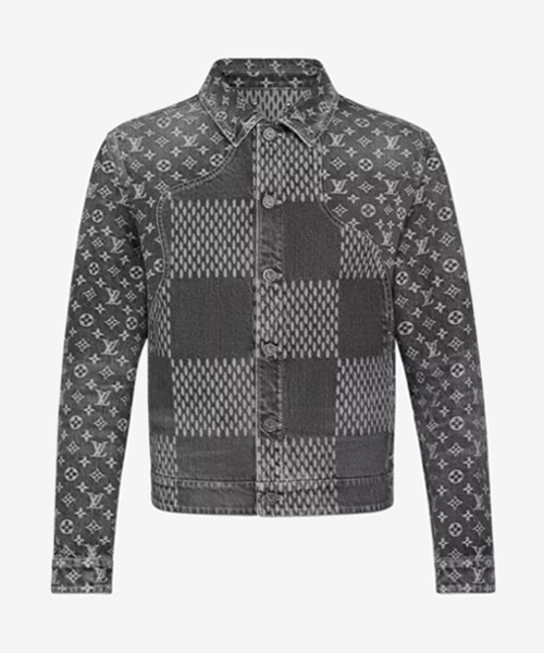 니고 자이언트 다미에 웨이브 모노그램 데님 자켓