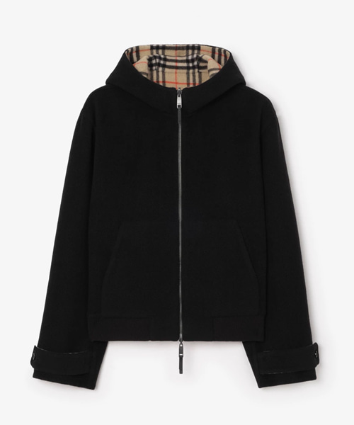 리버시블 울 후드 재킷