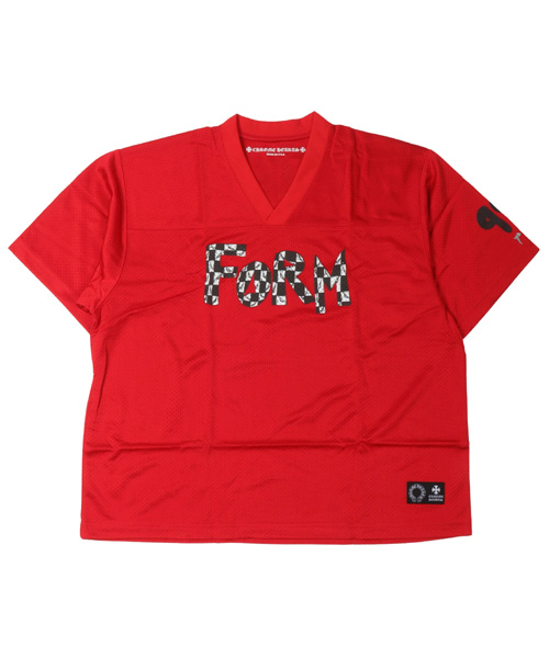 로고 프린트 메쉬 반팔 티셔츠