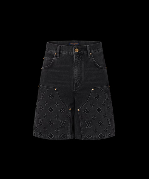 유틸리티 데님 쇼츠