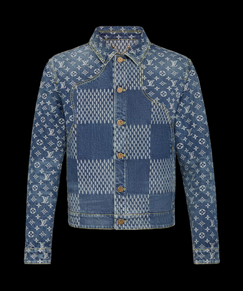 니고 자이언트 다미에 웨이브 모노그램 데님 자켓