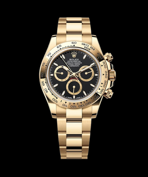 코스모그래프 데이토나 (옐로우 골드 금통 / 블랙 다이얼) 40mm