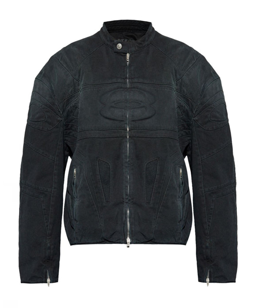 엠보스드 로고 데님 재킷