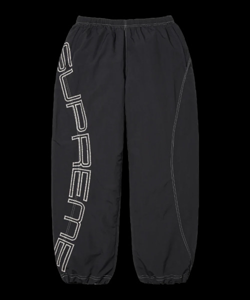 스펠아웃 자수 트랙 팬츠