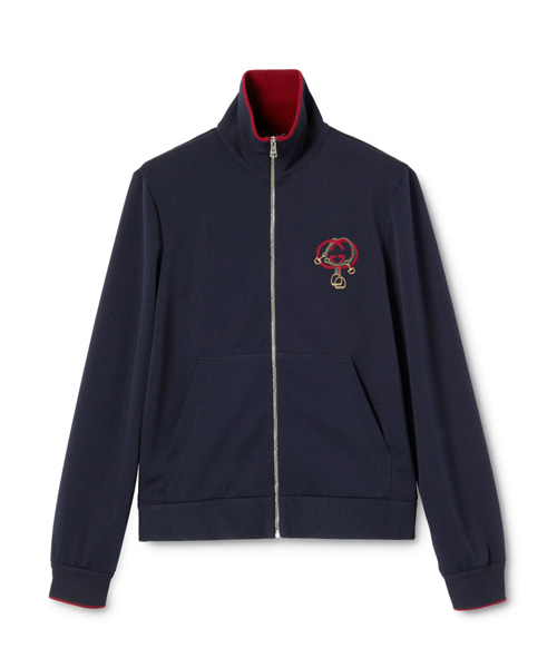 차이니즈 뉴 이어 컬렉션 엠브로이더드 니트 집업 자켓