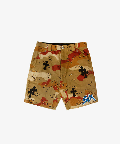 카모플라주 섹스 레코드 크로스 패치 카펜터 쇼츠