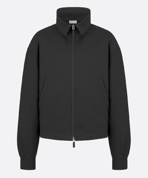 양면 코튼 블렌드 새틴 블루종 재킷