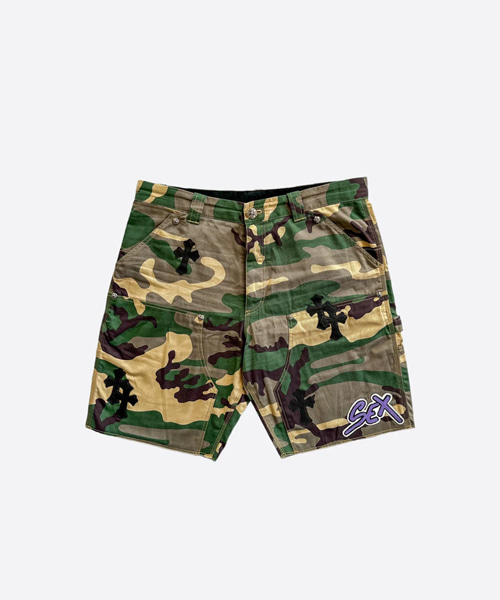 카모플라주 섹스 레코드 크로스 패치 카펜터 쇼츠