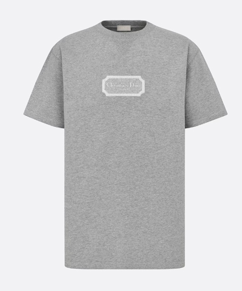 그레이 오가닉 코튼 저지 캐주얼 핏 티셔츠