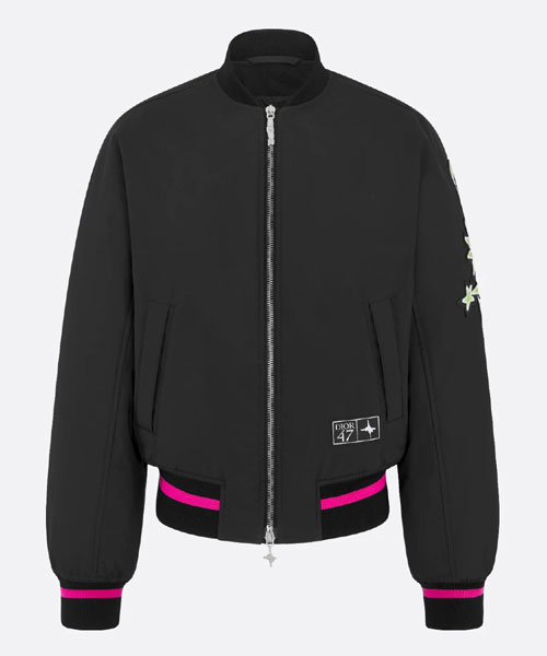 블랙 테크니컬 패브릭 블루종 재킷