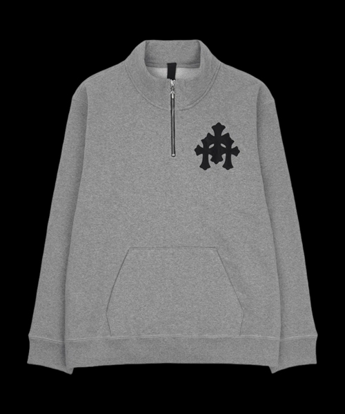 트리플 크로스 하프 지퍼 스웨트셔츠