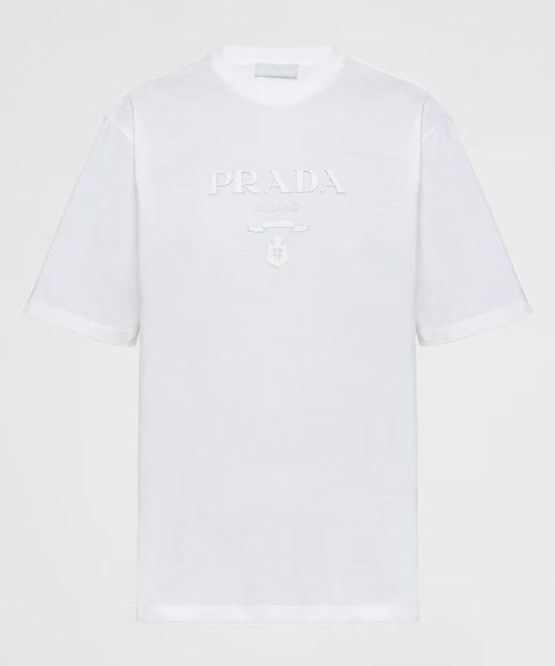 로고 프린트 코튼 티셔츠