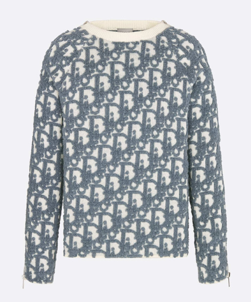 버진 울 & 코튼 블렌드 자카드 스웨터