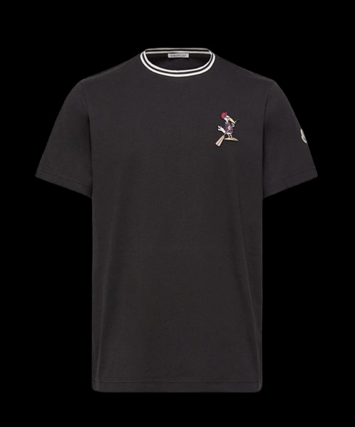 몬덕 로고 패치 코튼 티셔츠