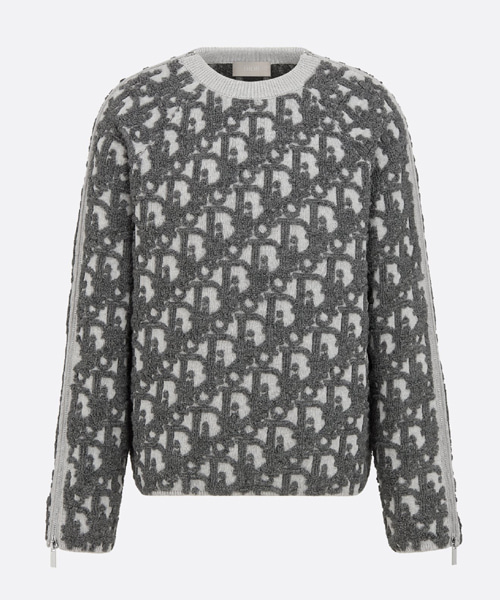 버진 울 & 코튼 블렌드 자카드 스웨터