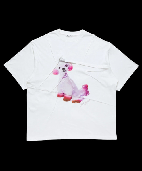 프린트 숏 슬리브 티셔츠