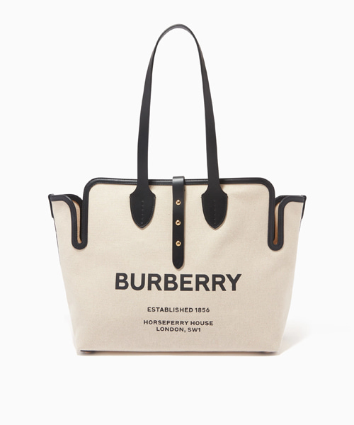 호스페리 코튼 캔버스 레더 토트 백