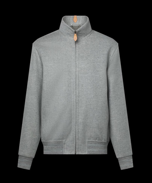 더블 페이스 캐시미어 울 트랙 톱