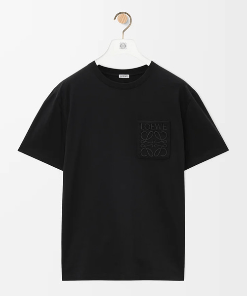 엠브로이더드 자수 포켓 코튼 티셔츠