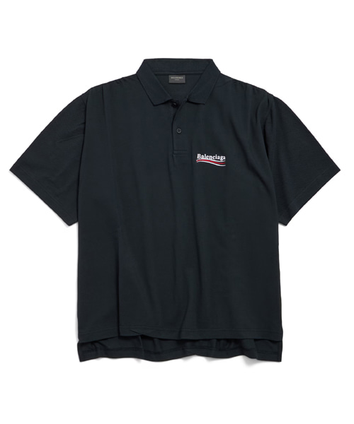 폴리티컬 캠페인 숏 슬리브 레귤러 폴로셔츠