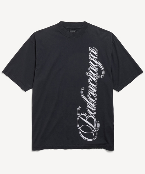 커시브 미디엄 핏 티셔츠