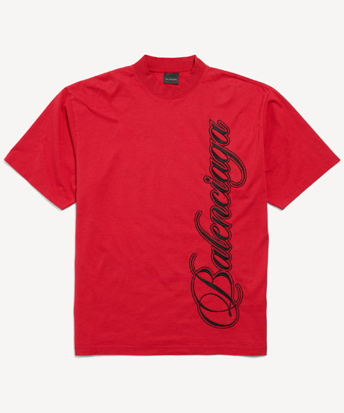 커시브 미디엄 핏 티셔츠