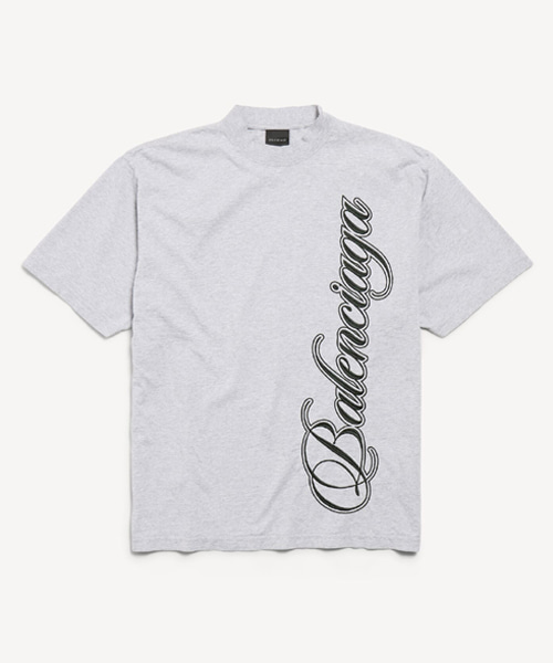 커시브 미디엄 핏 티셔츠