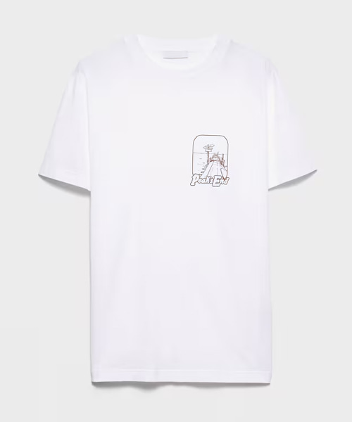 프린트 코튼 티셔츠