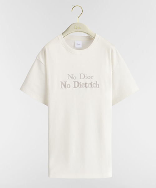 레터링 코튼 저지 숏 슬리브 티셔츠