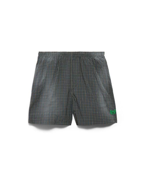 남성 체크 박서 스윔 쇼츠