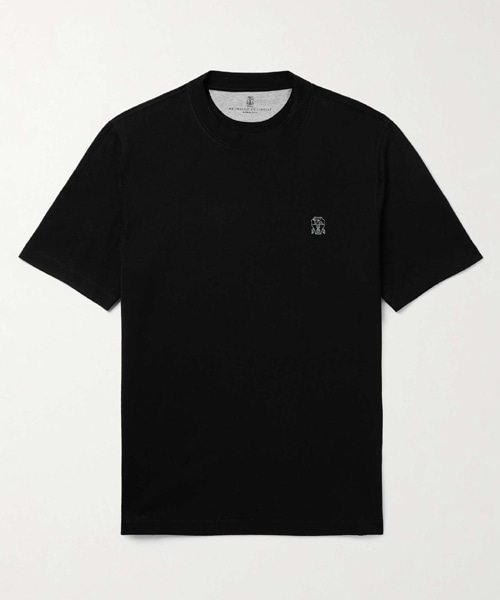 로고 프린트 코튼 저지 티셔츠