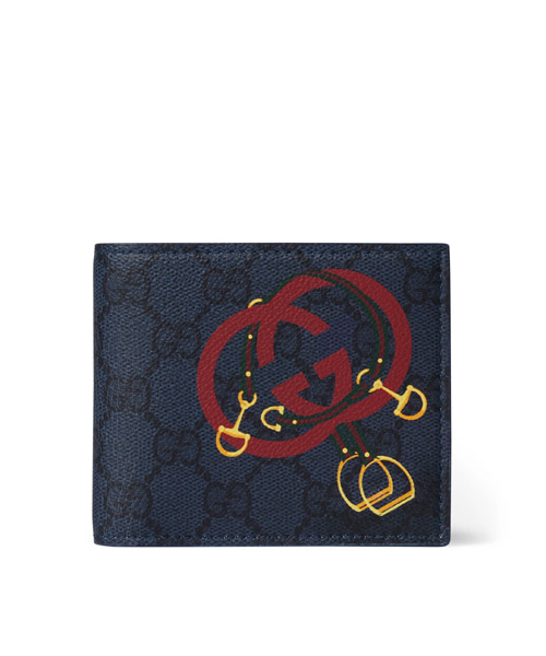 차이니즈 뉴 이어 컬렉션 엠벨리시드 GG 프린트 바이 폴드 월렛