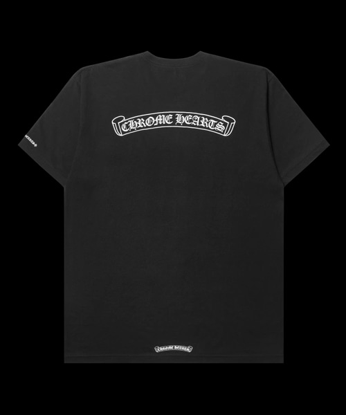 스크롤 로고 숏 슬리브 코튼 티셔츠