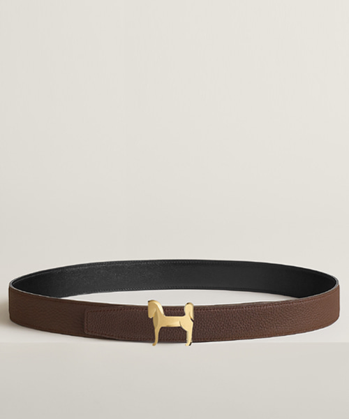 PANACHE 벨트 버클 리버서블 가죽 스트랩 32mm