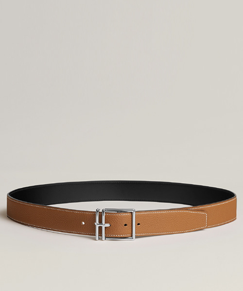 NATHAN 벨트 버클 리버서블 가죽 스트랩 32mm